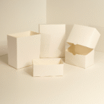 Kemasan Ivory bread toast elegan warna putih polos, cocok untuk kemasan makanan praktis dan estetik.